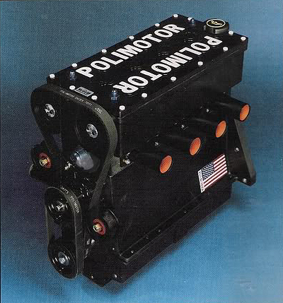 The BDA Polimotor engine as seen in the car.