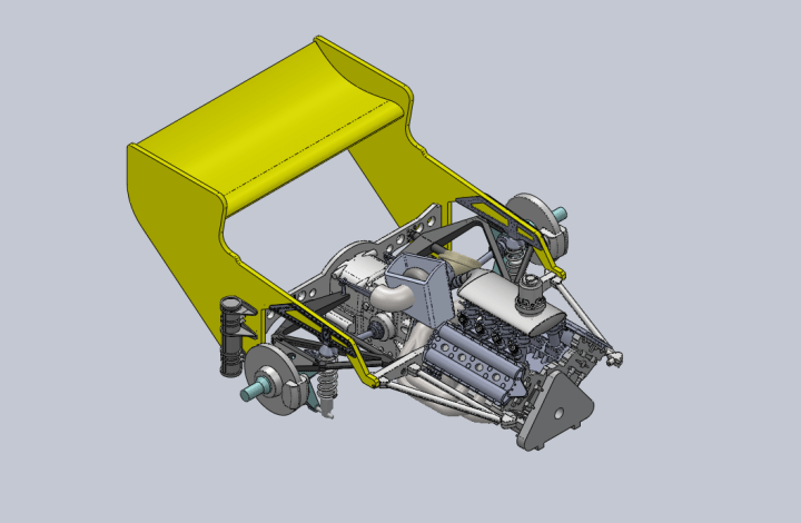 The complete back end of the Chaparral 2K.