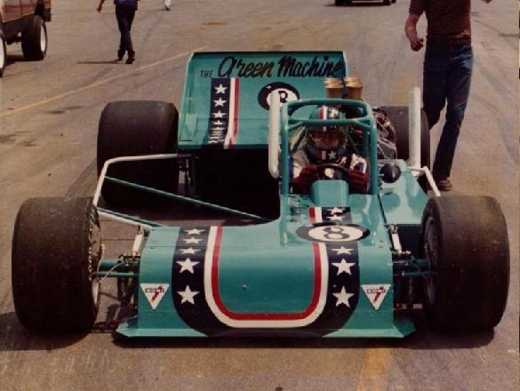 Front view of the first ever "rear-engined" super-modified.