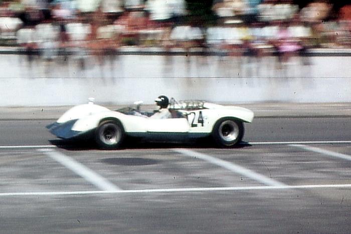 Dieter Quester and the 1968 BMW Monti Bergspyder or "G768" at the Norisring 200.